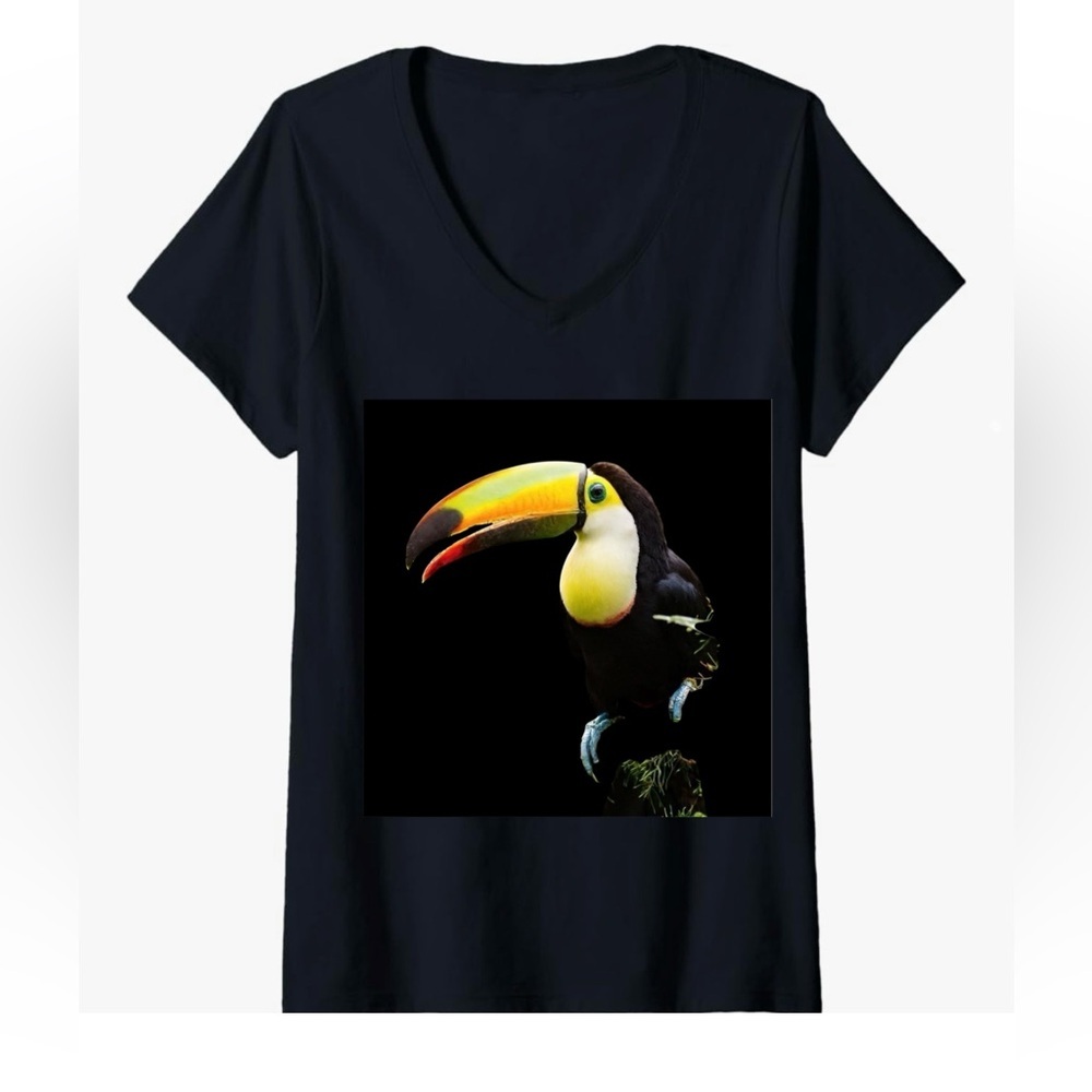 HANDCRAFTED digital art print Vibrant Toucan Art Print in Yellow & Black - Picture 7 of 14